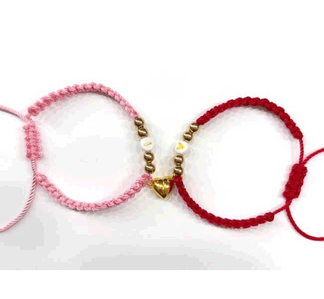 Pink and Red Bracelets