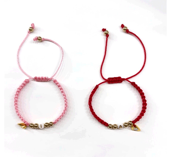 Pink and Red Bracelet